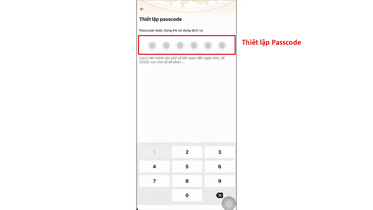 Thiết lập Passcode