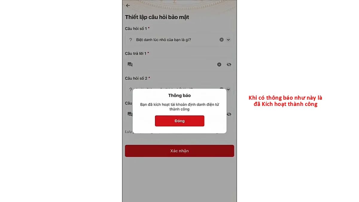 Khi có thông báo như này là đã Kích hoạt thành công